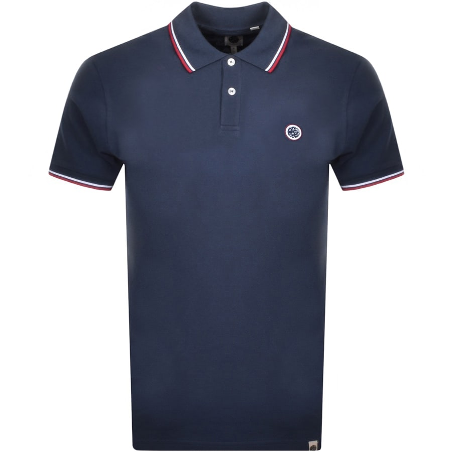 Alternative Image for ProductPretty Green Tipped Polo T Shirt Navy1